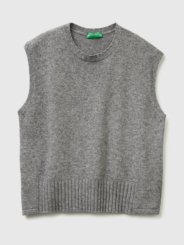 Gilet en mélange de laine et de viscose Femme