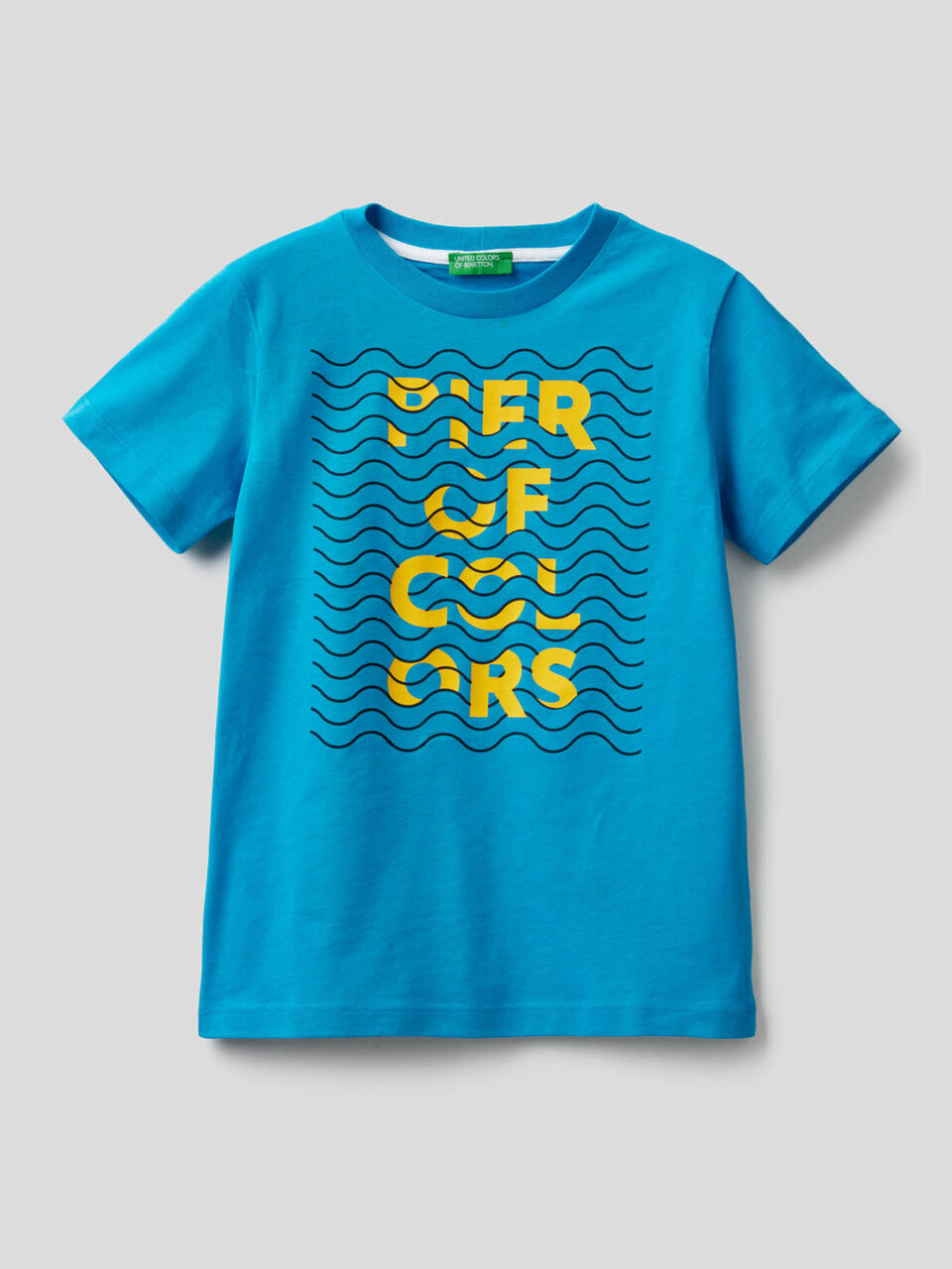 T-shirt en coton avec message image number 1