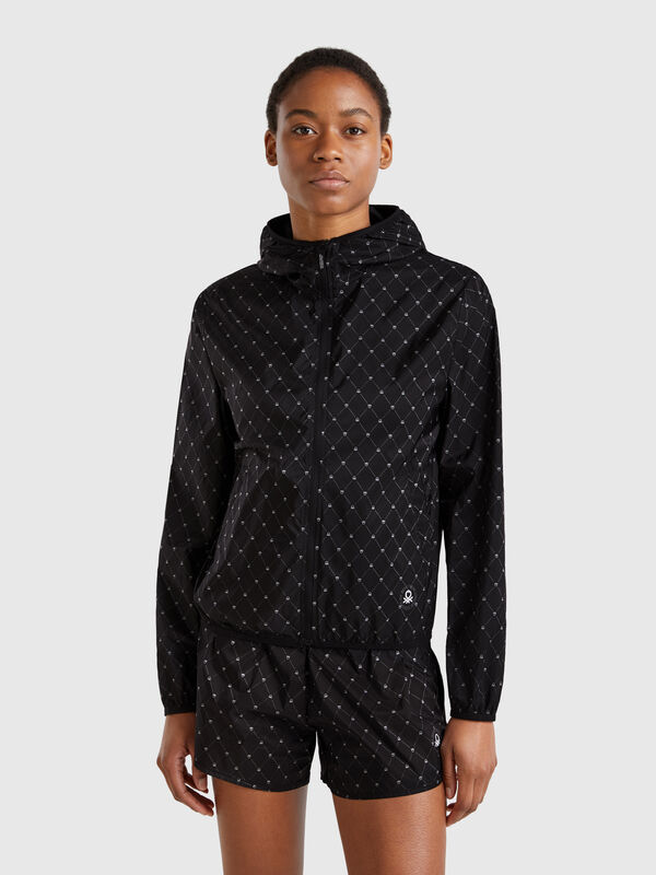 Veste en nylon avec logo imprimé Femme