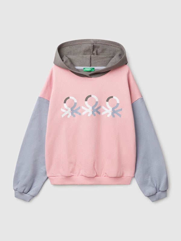 Sweat avec impression et capuche  Filles