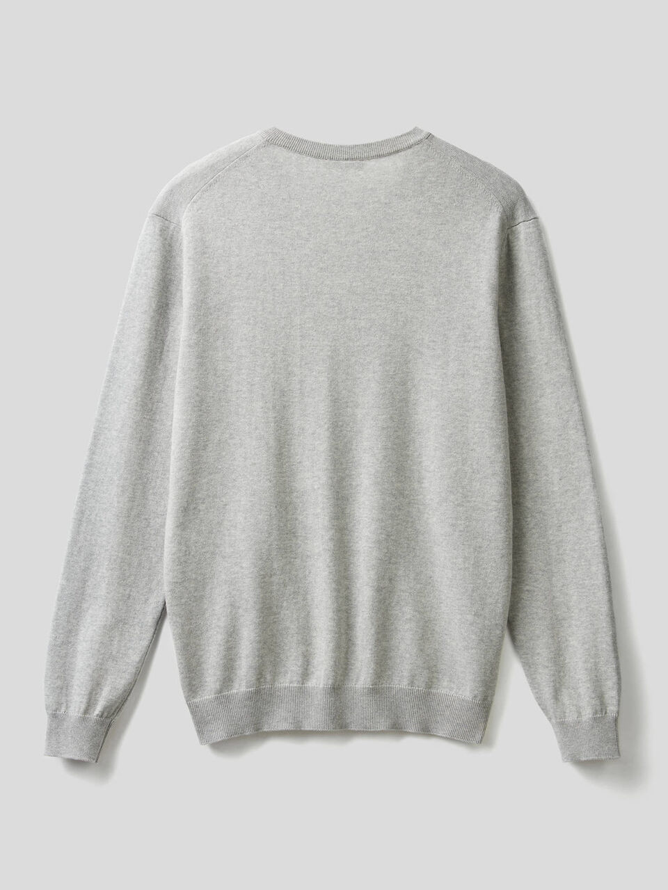 Pull en pur coton avec col en V image number 2