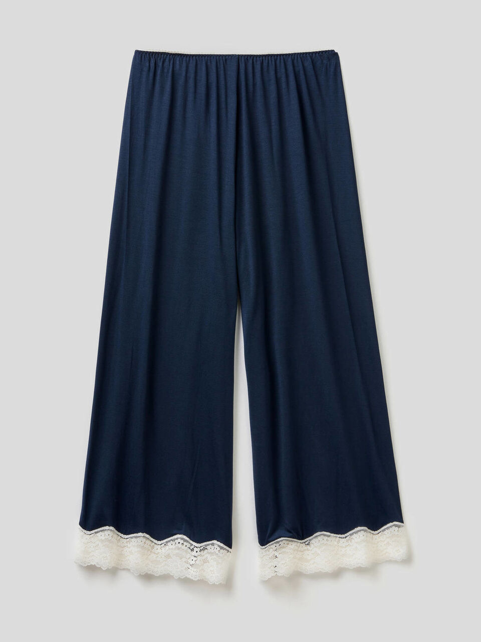 Pantalon cropped avec détails en dentelle image number 2