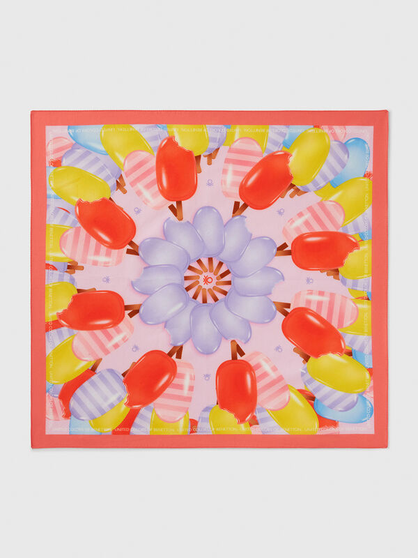 Bandana with ice cream pattern Femme