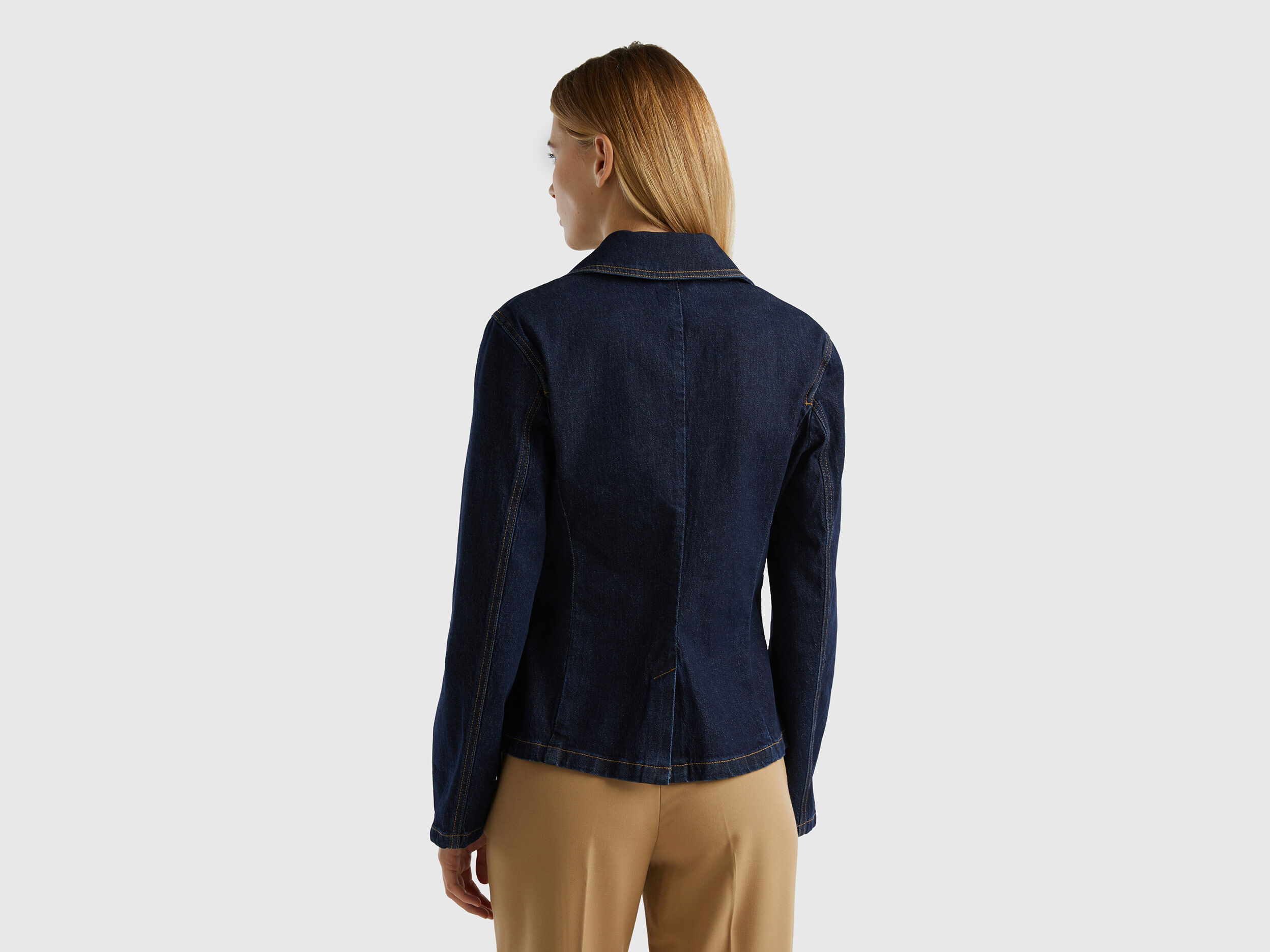 Blazer en jeans Bleu Fonc Benetton
