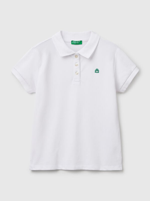 Polo en coton à manches courtes Filles