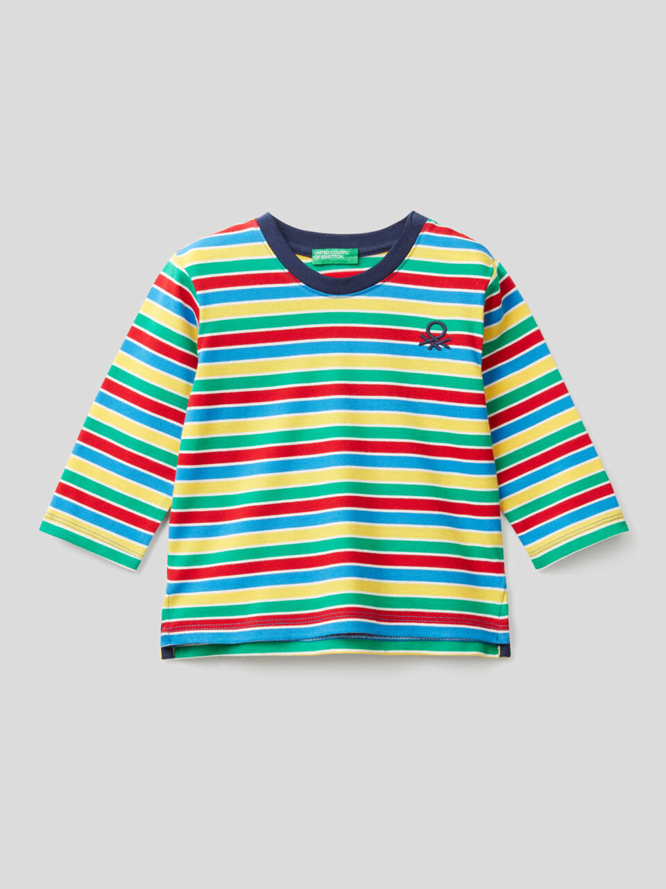 T-shirt à rayures en coton bio image number 1