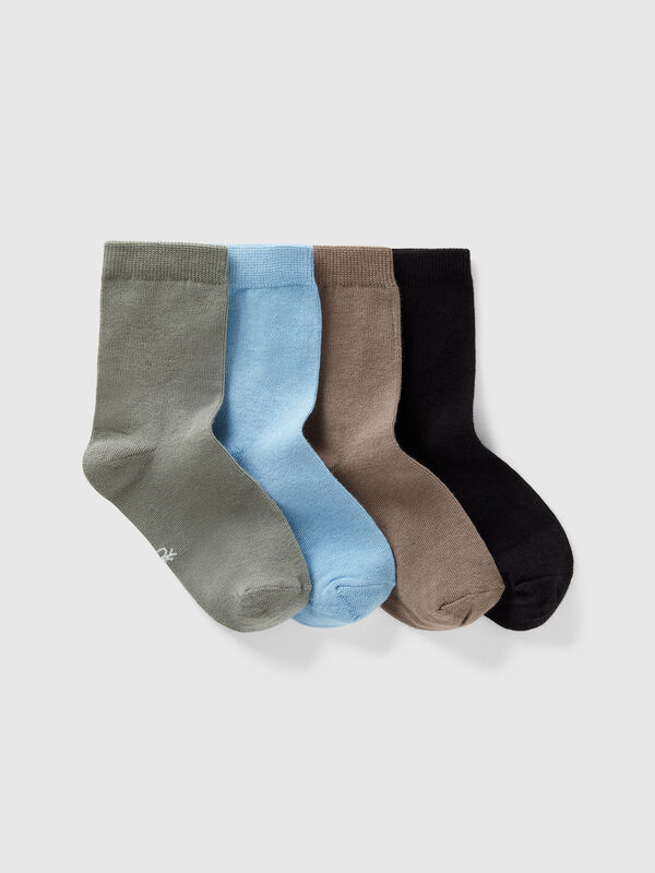 Quatre paires de chaussettes en coton stretch Garçon