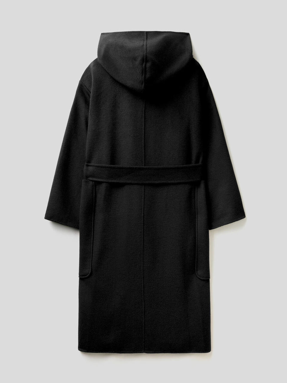 Manteau à capuche en laine mélangée image number 2