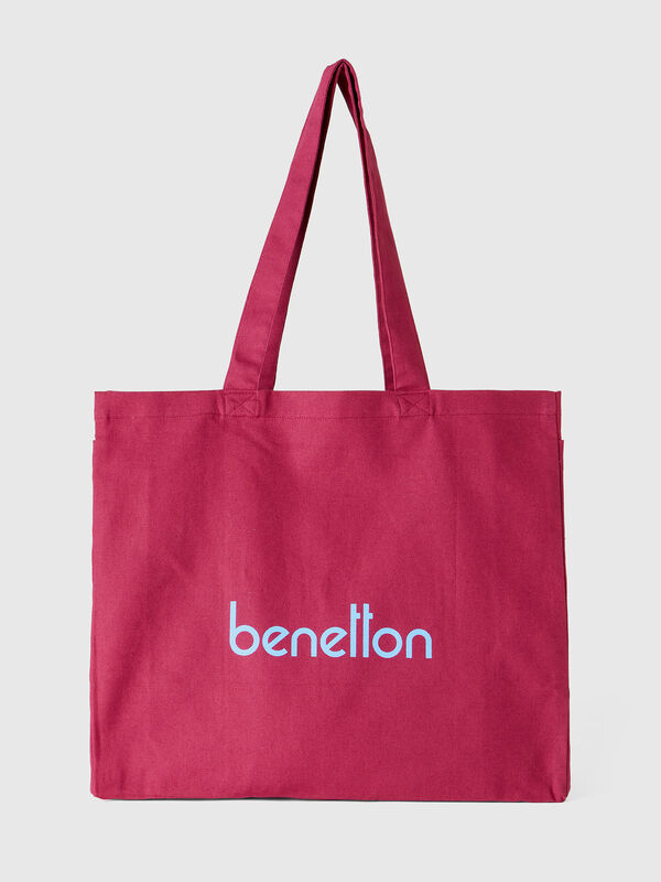 Sac cabas bordeaux en pur coton