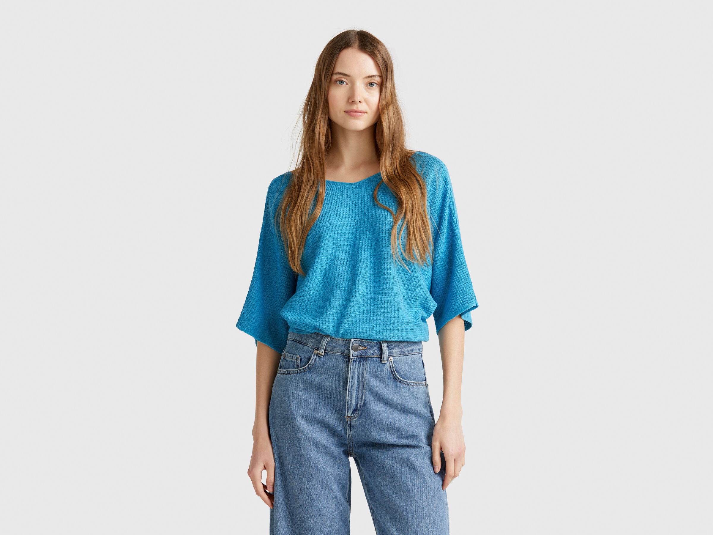 V NECK SWEATER H/S Femme image number 1