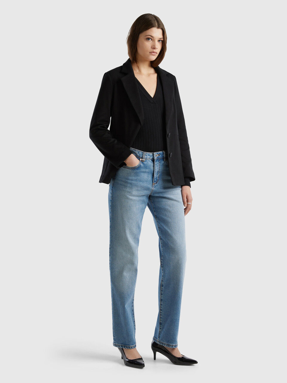 Jeans Regular Femme Nouvelle Collection 2024 Benetton