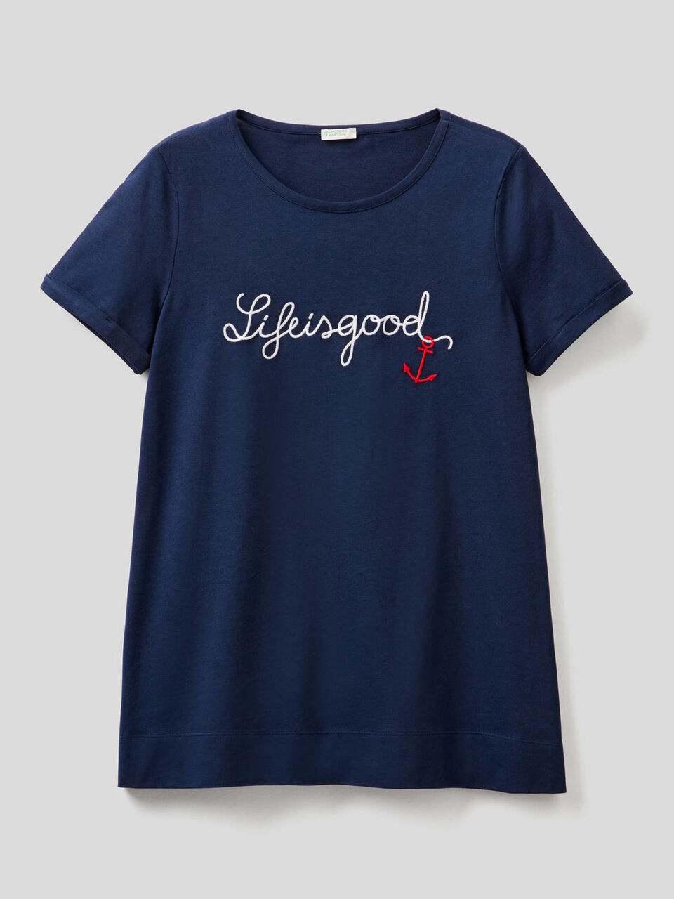 T-shirt en pur coton brodé image number 1