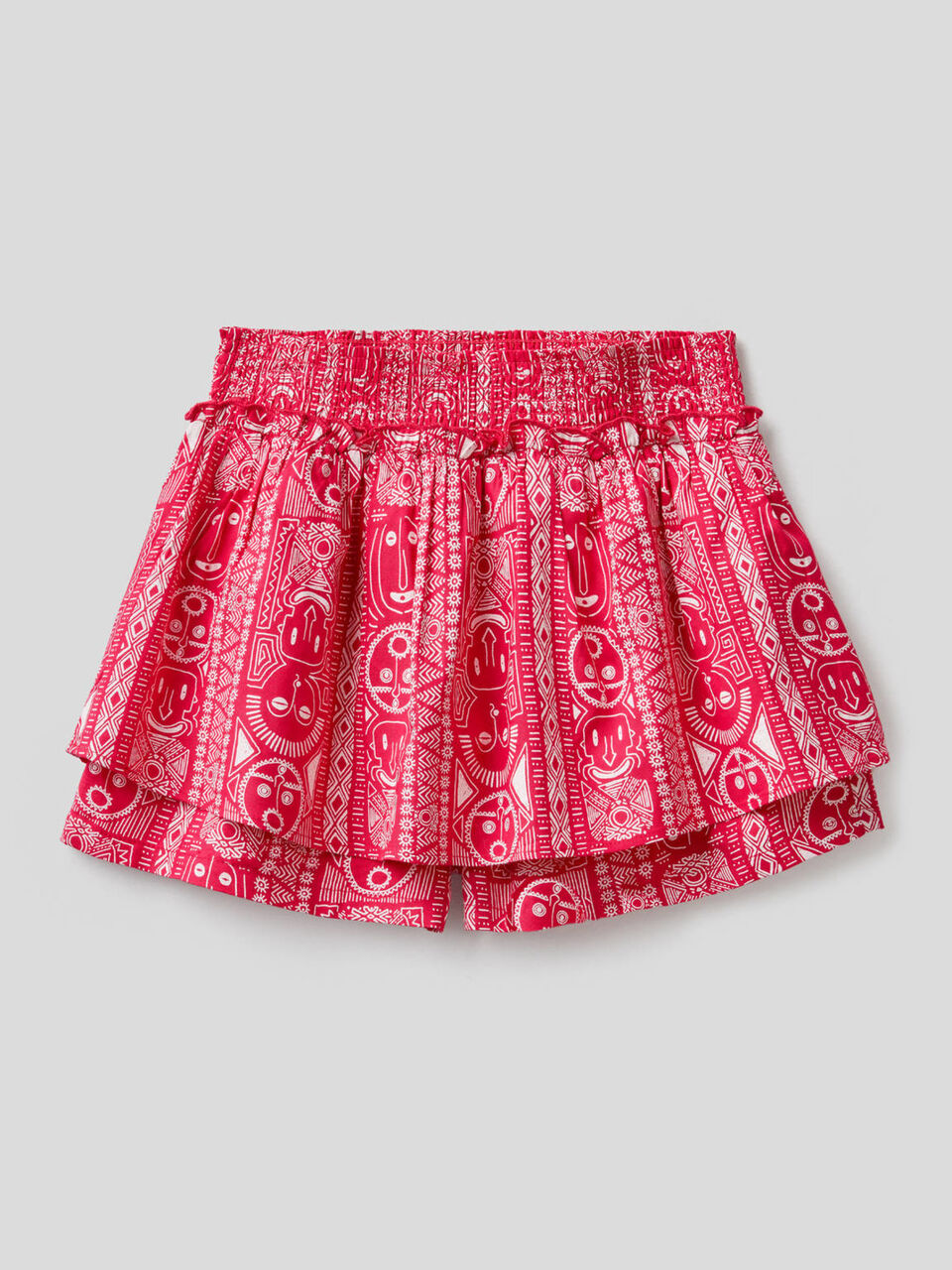 Short à motif avec grand volant image number 1