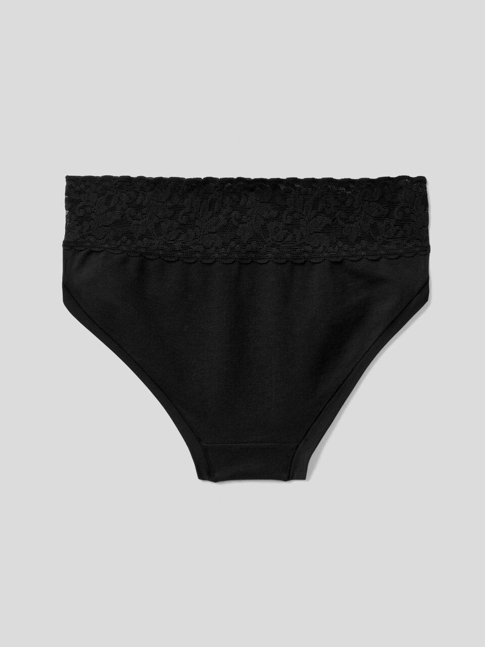 Culotte avec dentelle en coton stretch image number 2