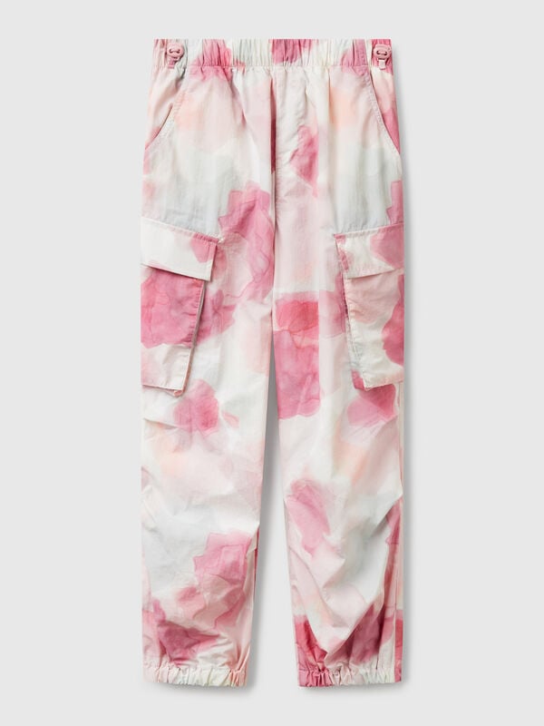 Pantalon parachute avec imprimé à motifs Filles