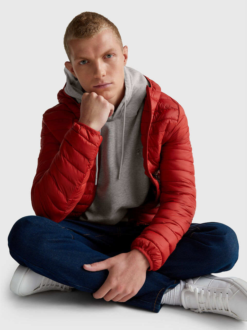 SWEATER W/HOOD Homme image number null