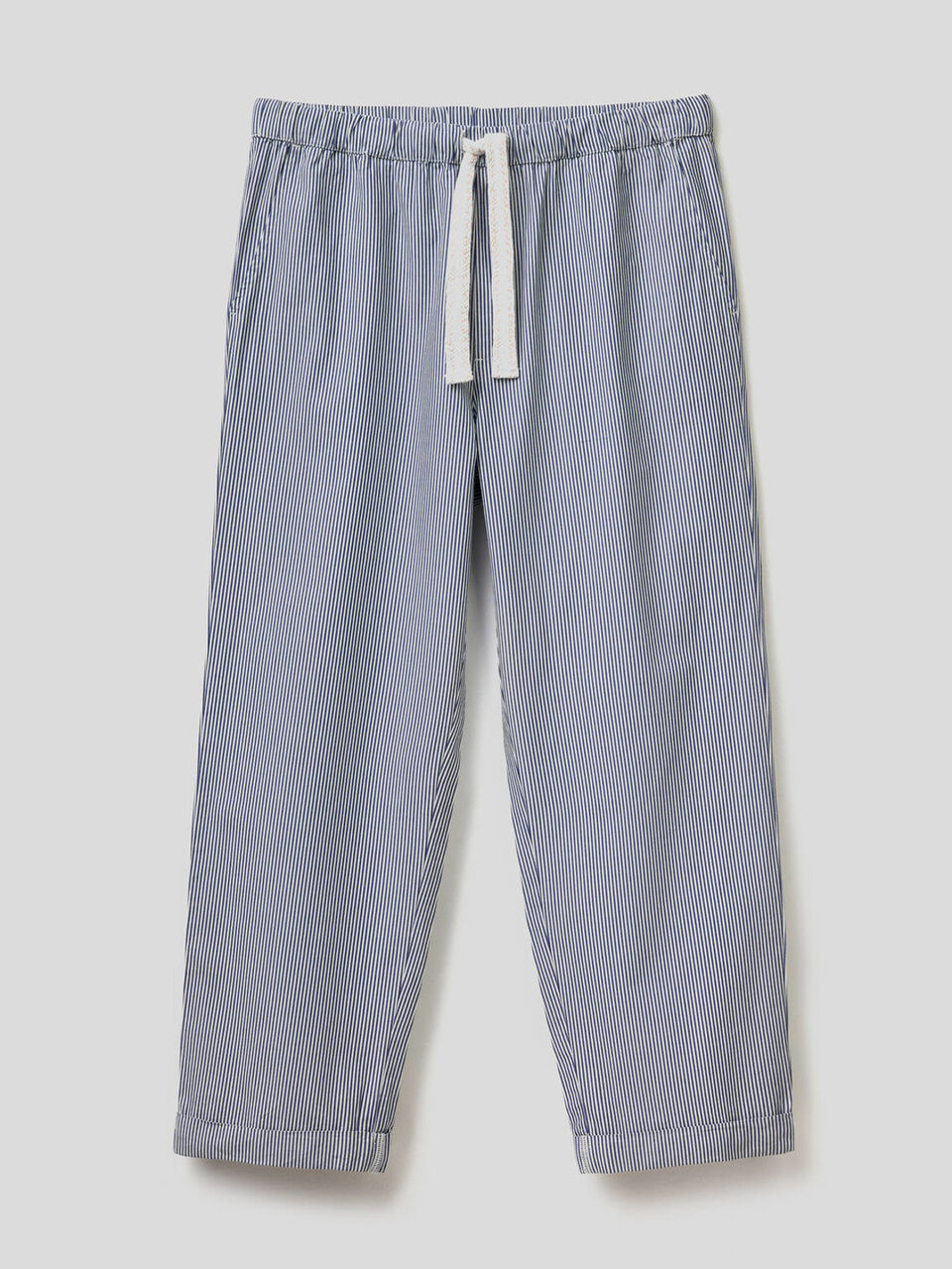 Pantalon à rayures en pur coton image number 1