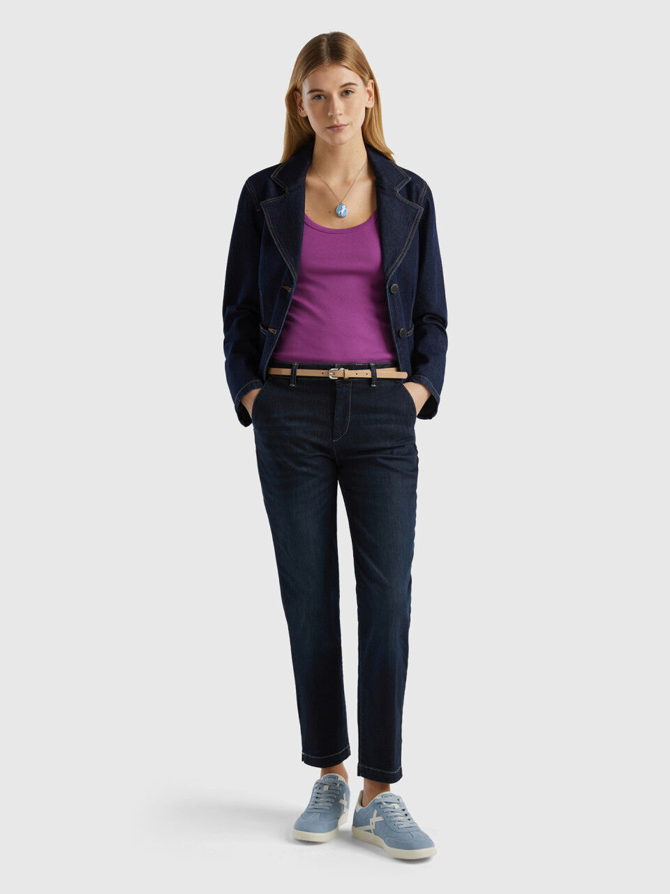 Jean coupe best sale chino femme