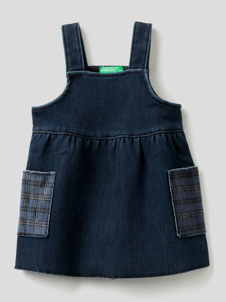 Robe salopette en jeans avec poches à motif image number 1