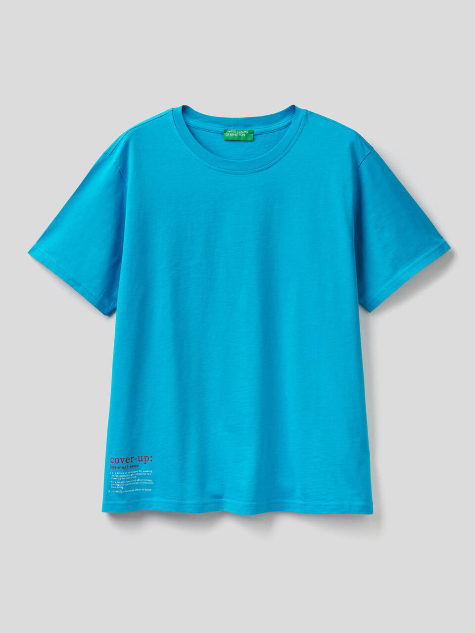 T-shirt bleu 100% coton avec imprimé image number 1