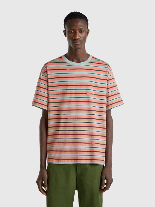 T-shirt oversize à rayures Homme