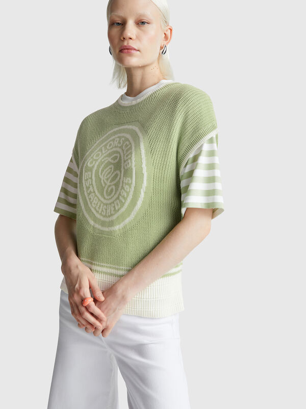 Gilet avec incrustation Femme