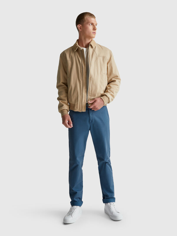 Pantalon chino slim en coton Homme