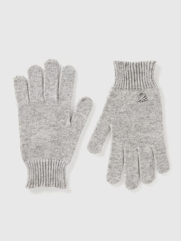 Gants tricotés avec logo Garçon