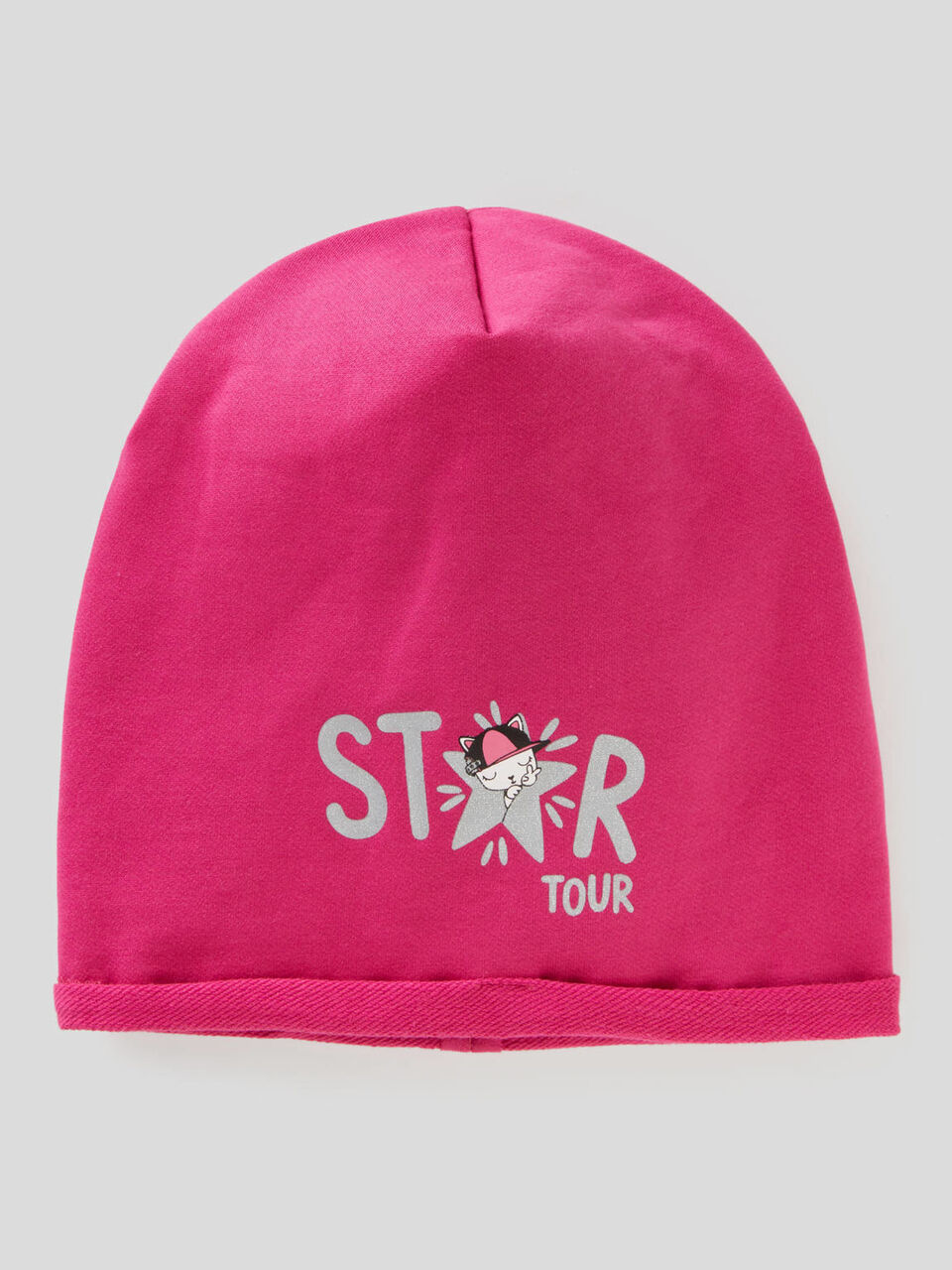 Bonnet réversible en coton stretch image number 1