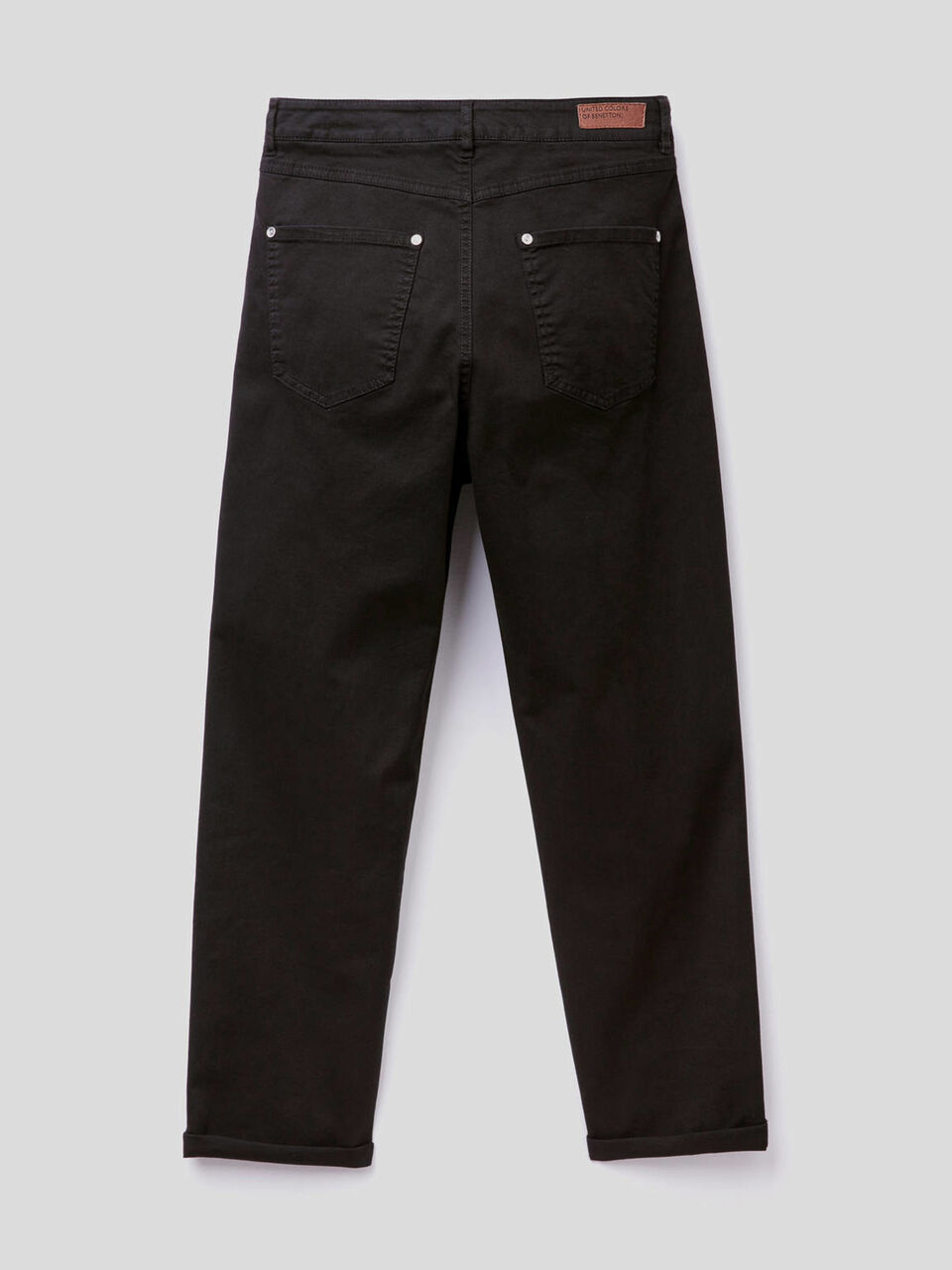 Pantalon boyfriend en coton stretch image number 2