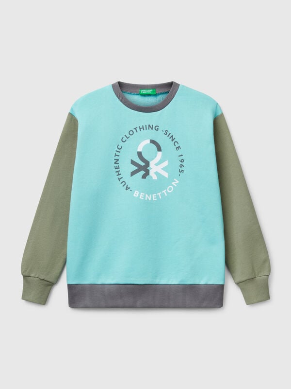 Sweat à imprimé en pur coton Garçon