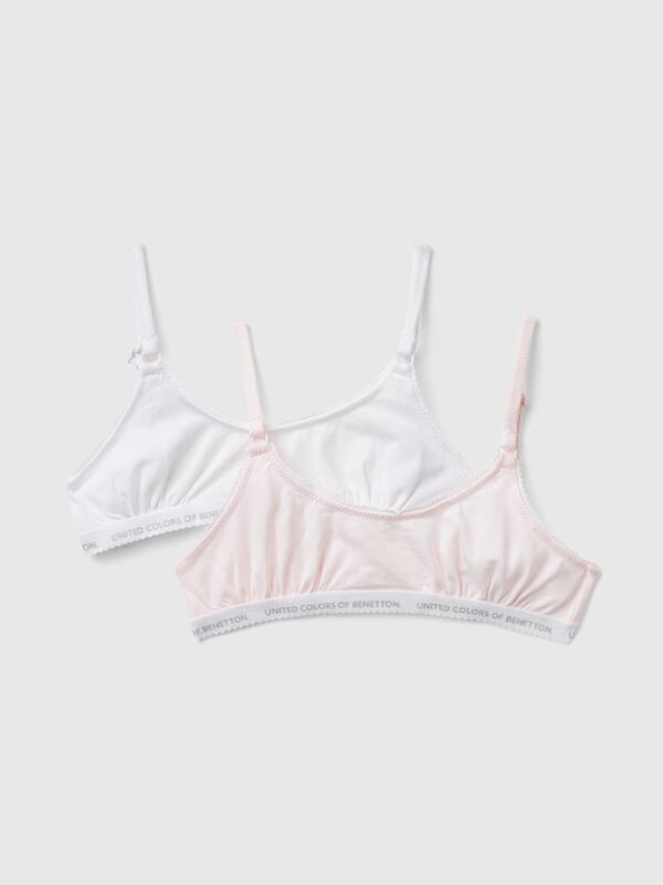 Deux soutiens-gorge en coton stretch Filles