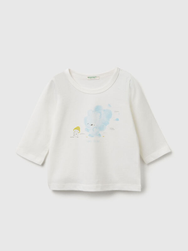 T-shirt en coton imprimé Naissancede