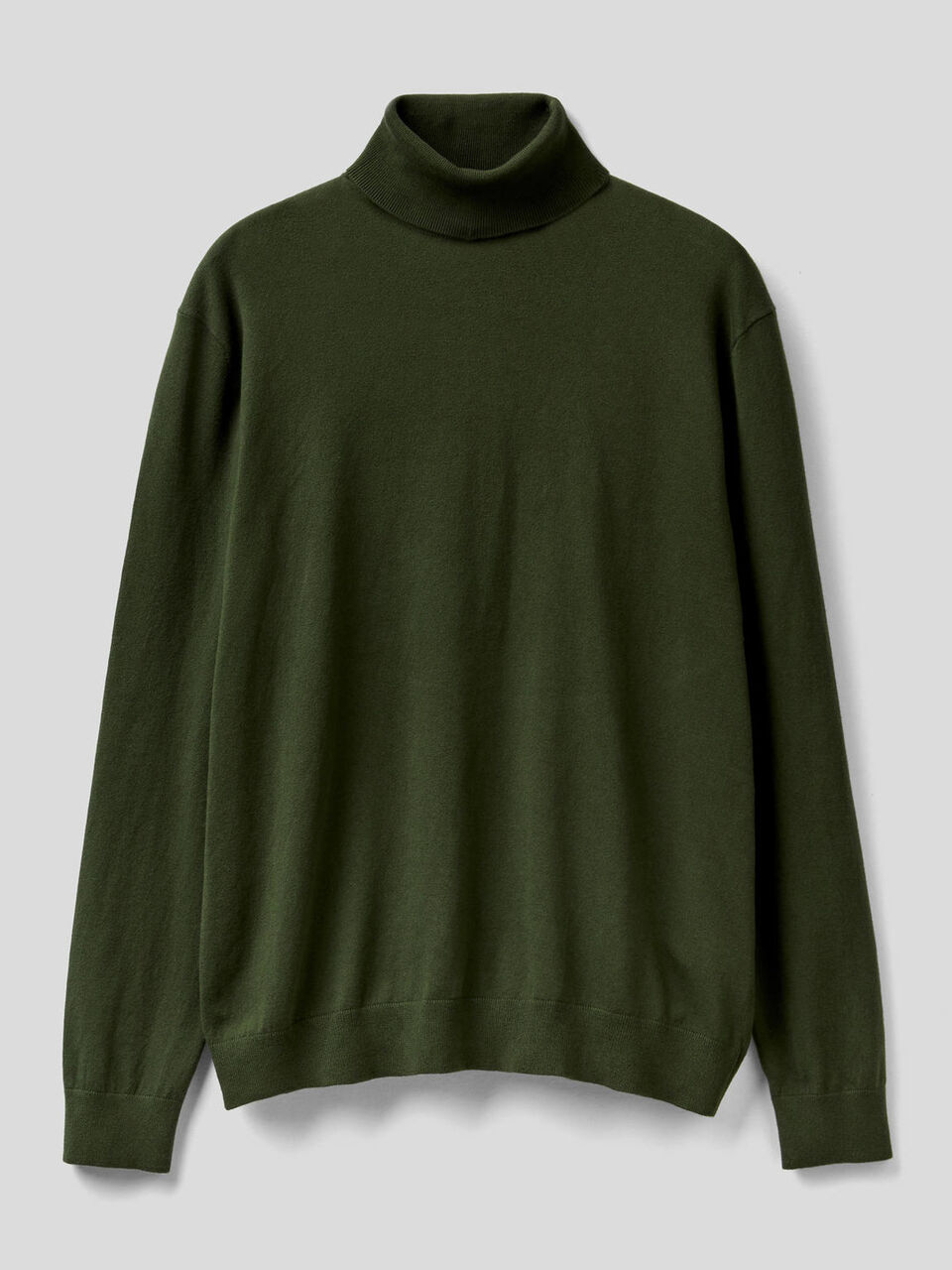 Pull col montant en coton mélangé stretch image number 1