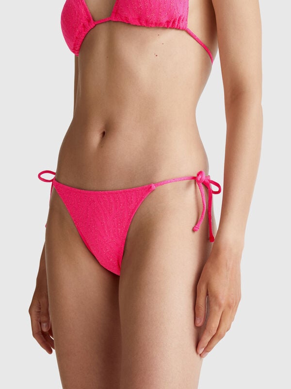 Slip de bain Animalier avec lurex Femme