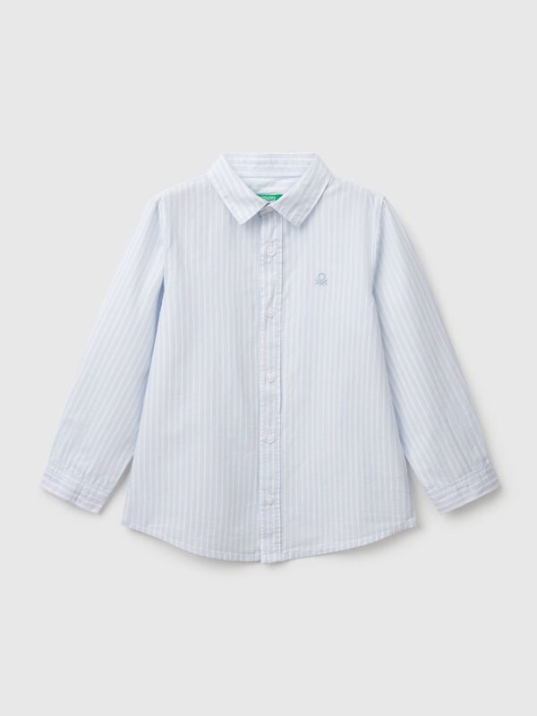 Chemise à rayures en pur coton Garçon