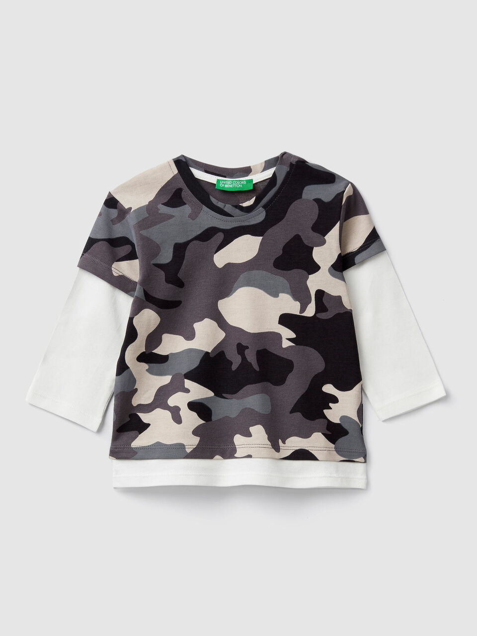 T-shirt imprimé avec effet superposé image number 1