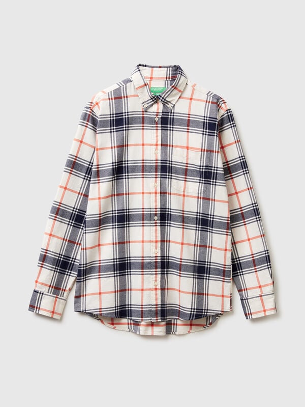 Chemise boutonnée en flanelle Homme