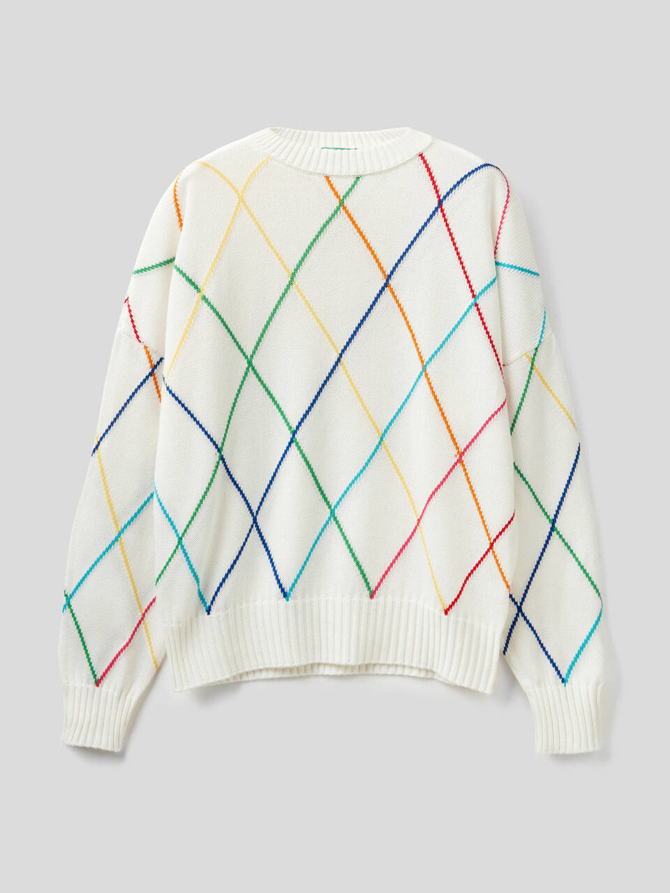 Pull à losanges multicolores image number 1