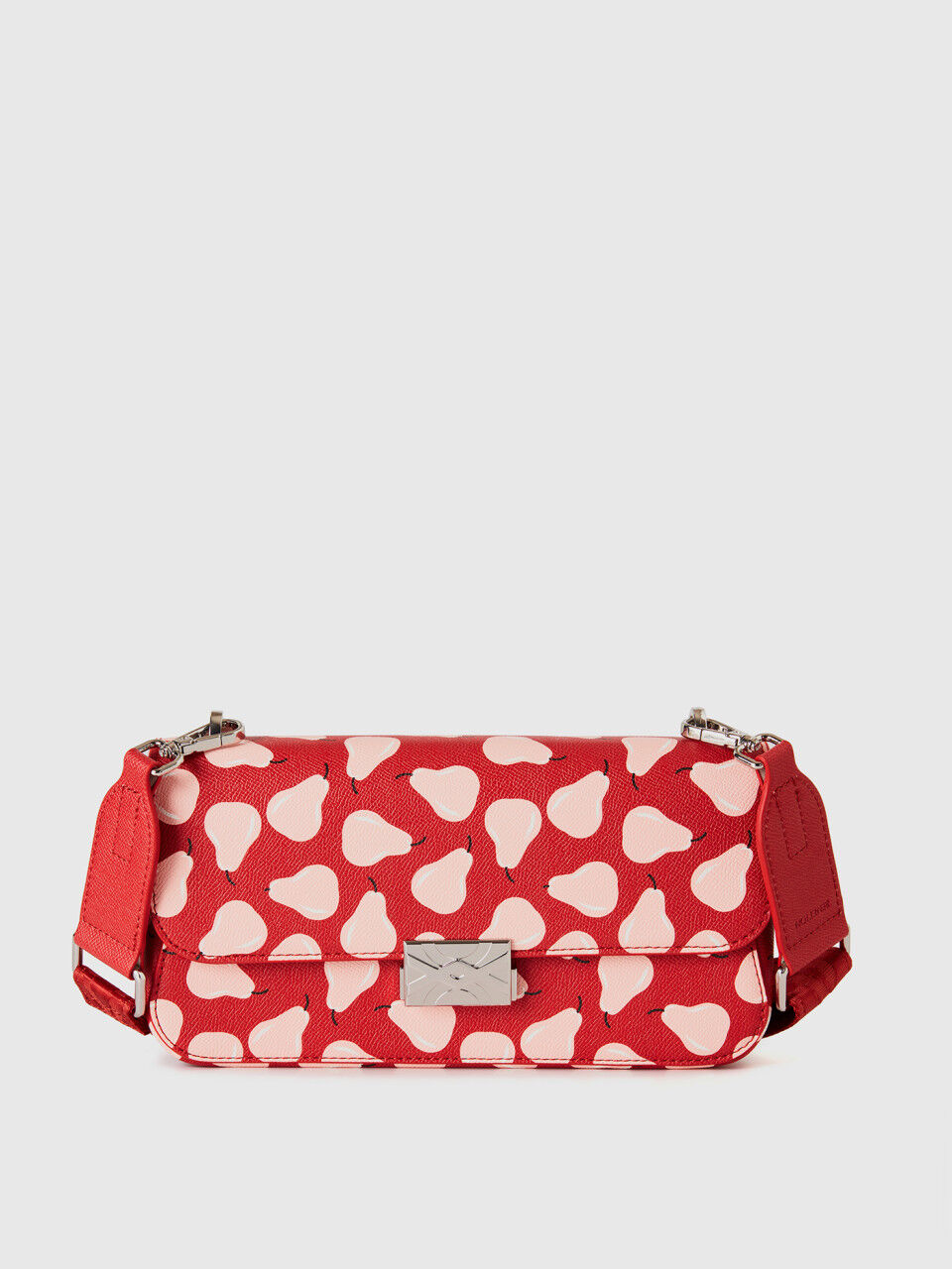 Sac Be Bag rouge à motif poire de taille moyenne