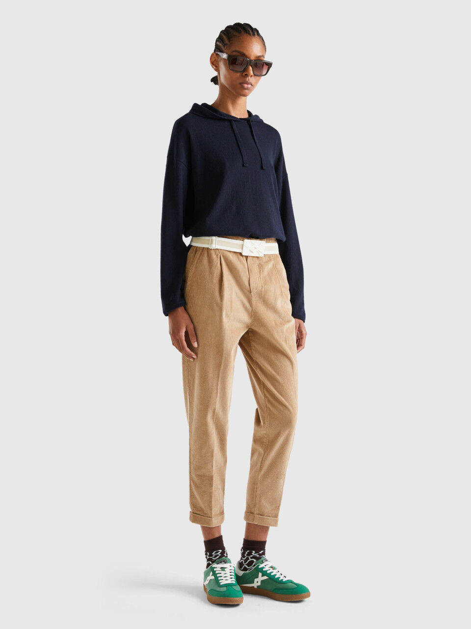 Pantalon chino velours femme store