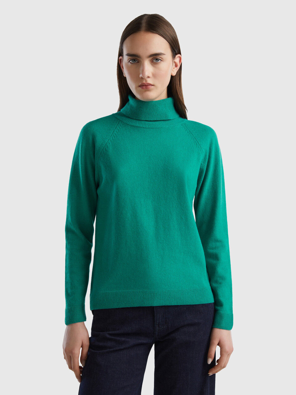 Pull col roulé benetton femme deals