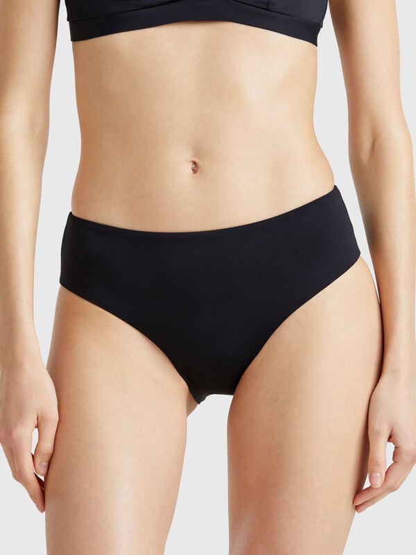 Slip de bain haut côté en ECONYL® Femme