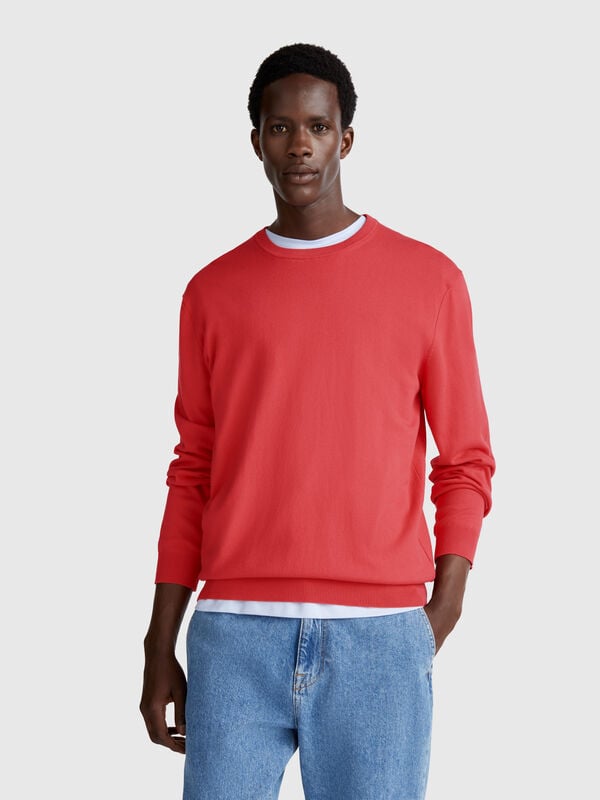 Pull 100 % coton à col rond Homme