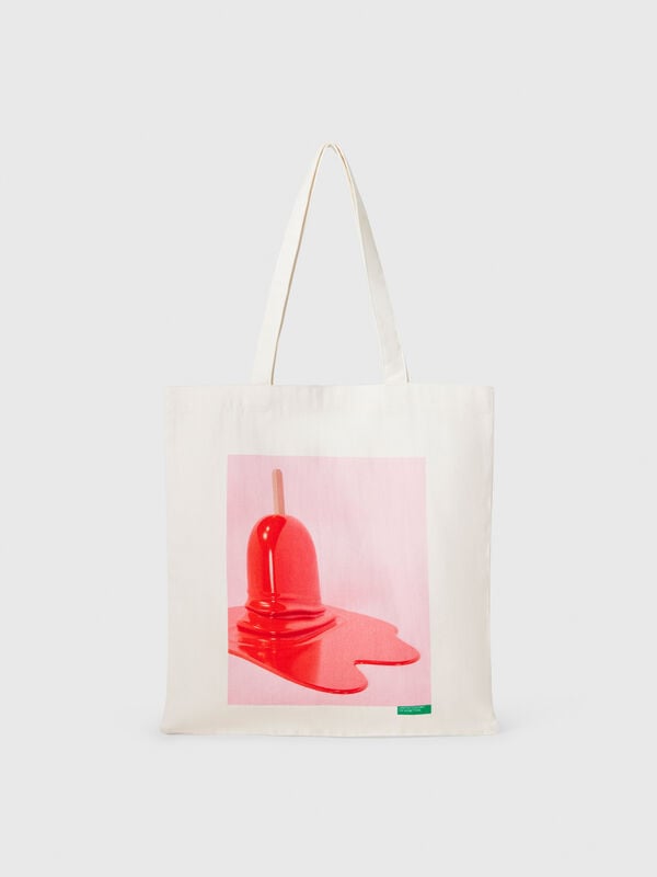 Tote bag with ice cream print Femme