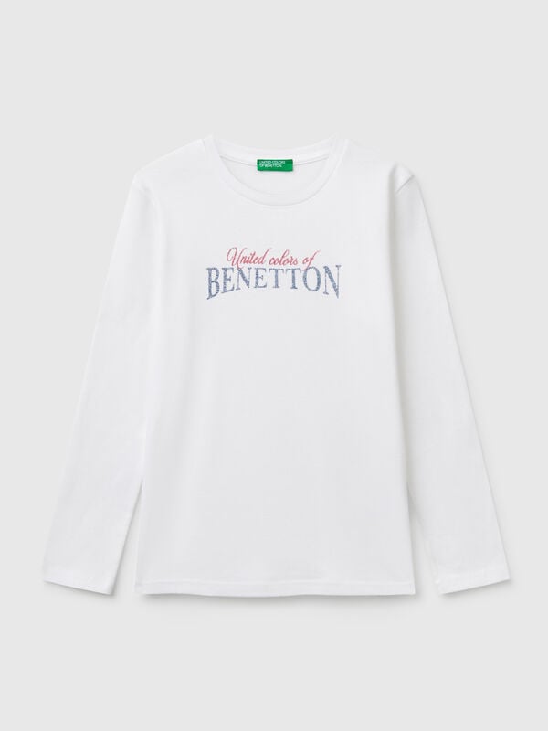 T-shirt à manches longues et imprimé pailleté Filles