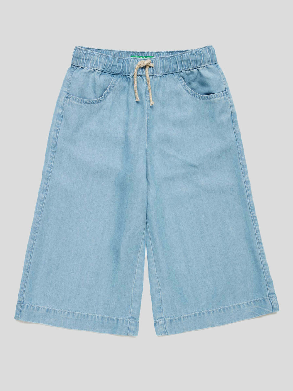 Pantalon 3/4 en chambray image number 1