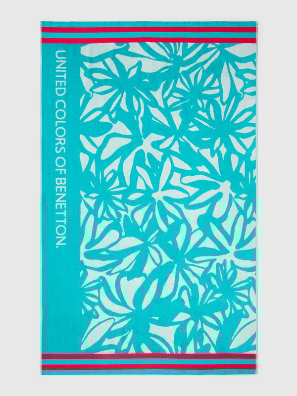 Serviette de plage à motif floral