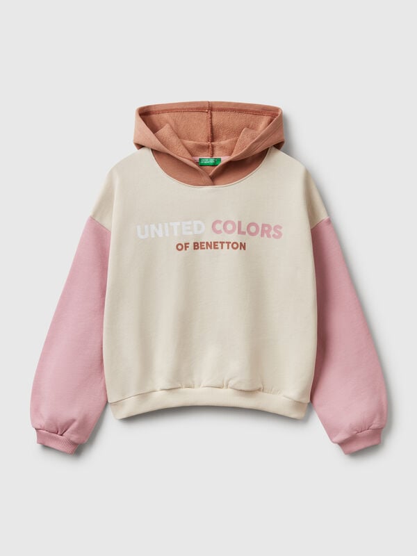 Sweat avec impression et capuche  Filles