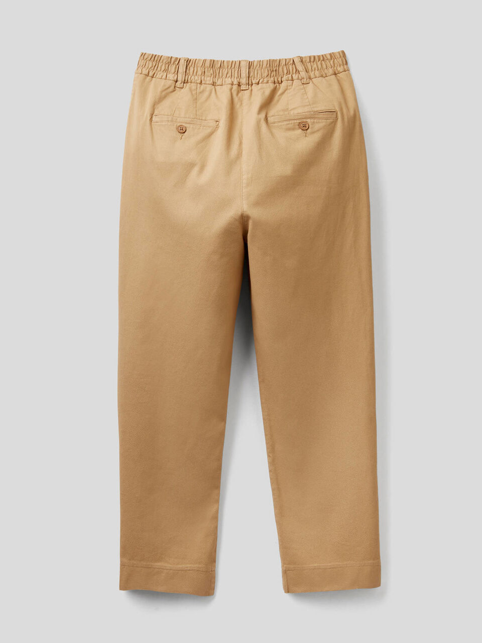 Pantalon uni en coton stretch image number 2